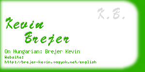 kevin brejer business card